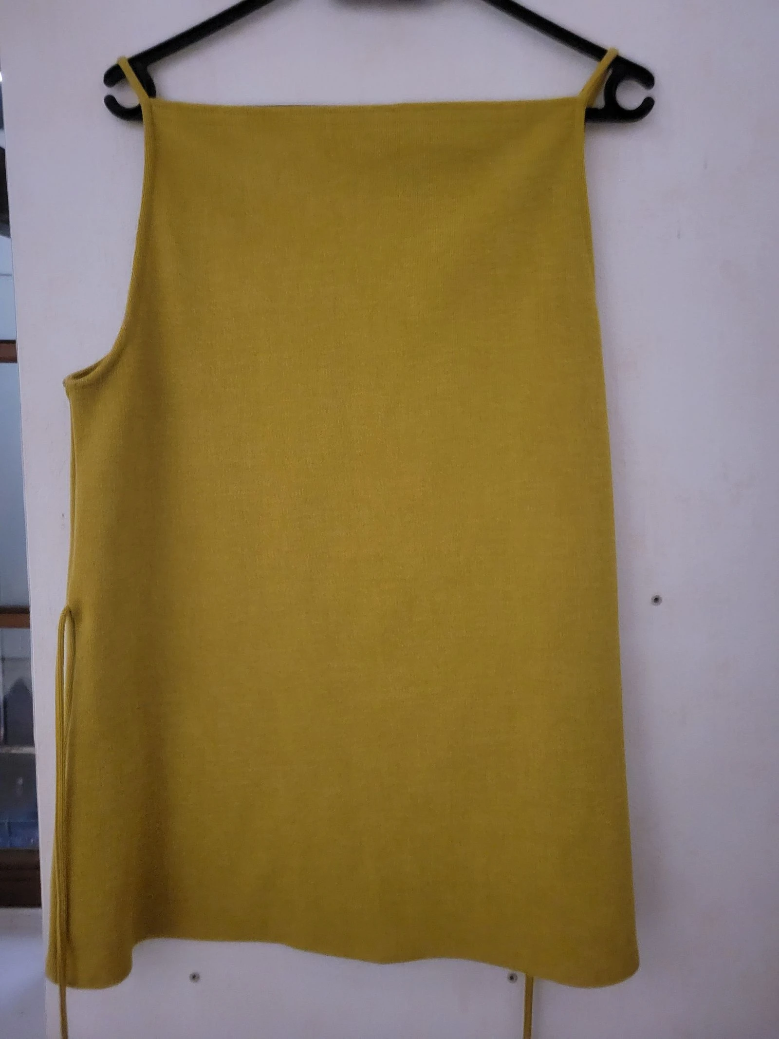 Blusa de malha fina para amarrar amarelo mostarda zara t L – photo 2